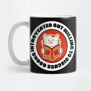 Cute Cat Reading A Book Mug